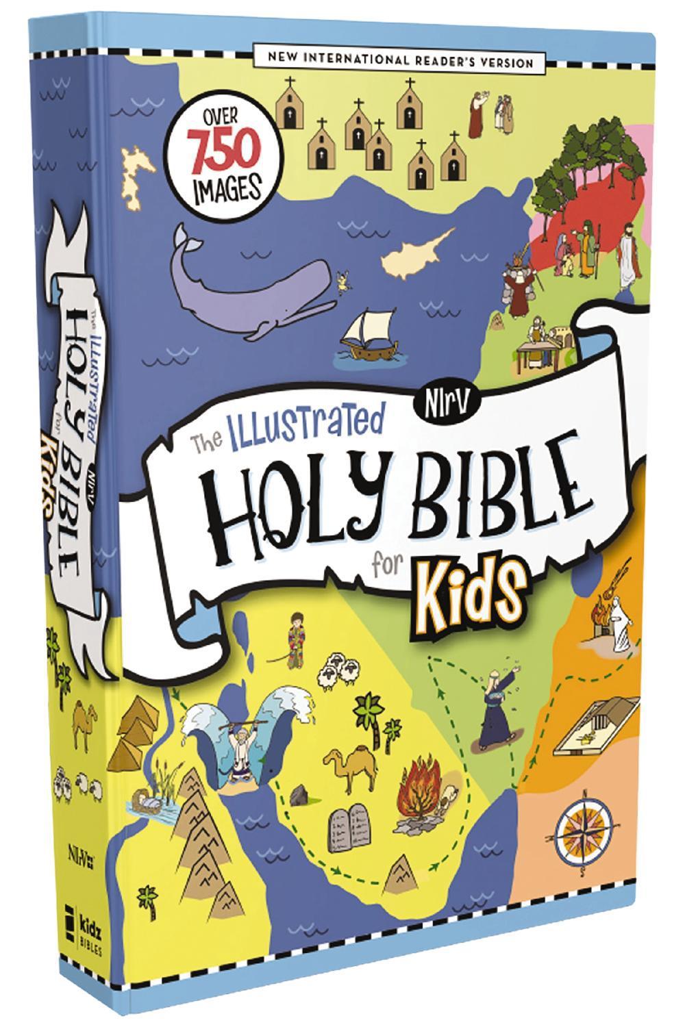 NIrV, The Illustrated Holy Bible for Kids, Hardcover, Full Color, Comfort Print, 9780310765790