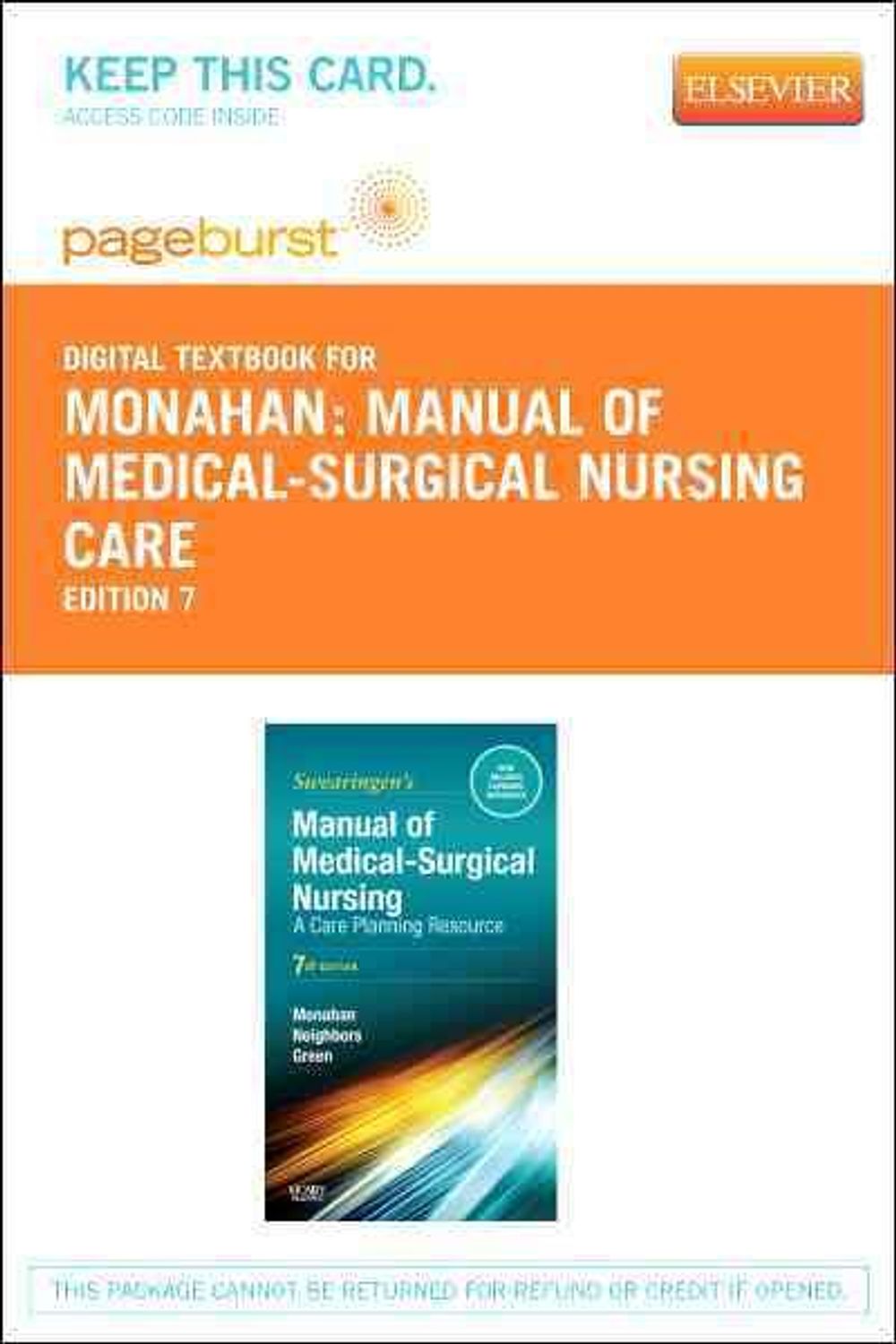 Manual of Medical-Surgical Nursing Care - Elsevier eBook on Vitalsource (Retail Access Card), 7th Edition by Frances Donovan Monahan - ISBN: 9780323095358