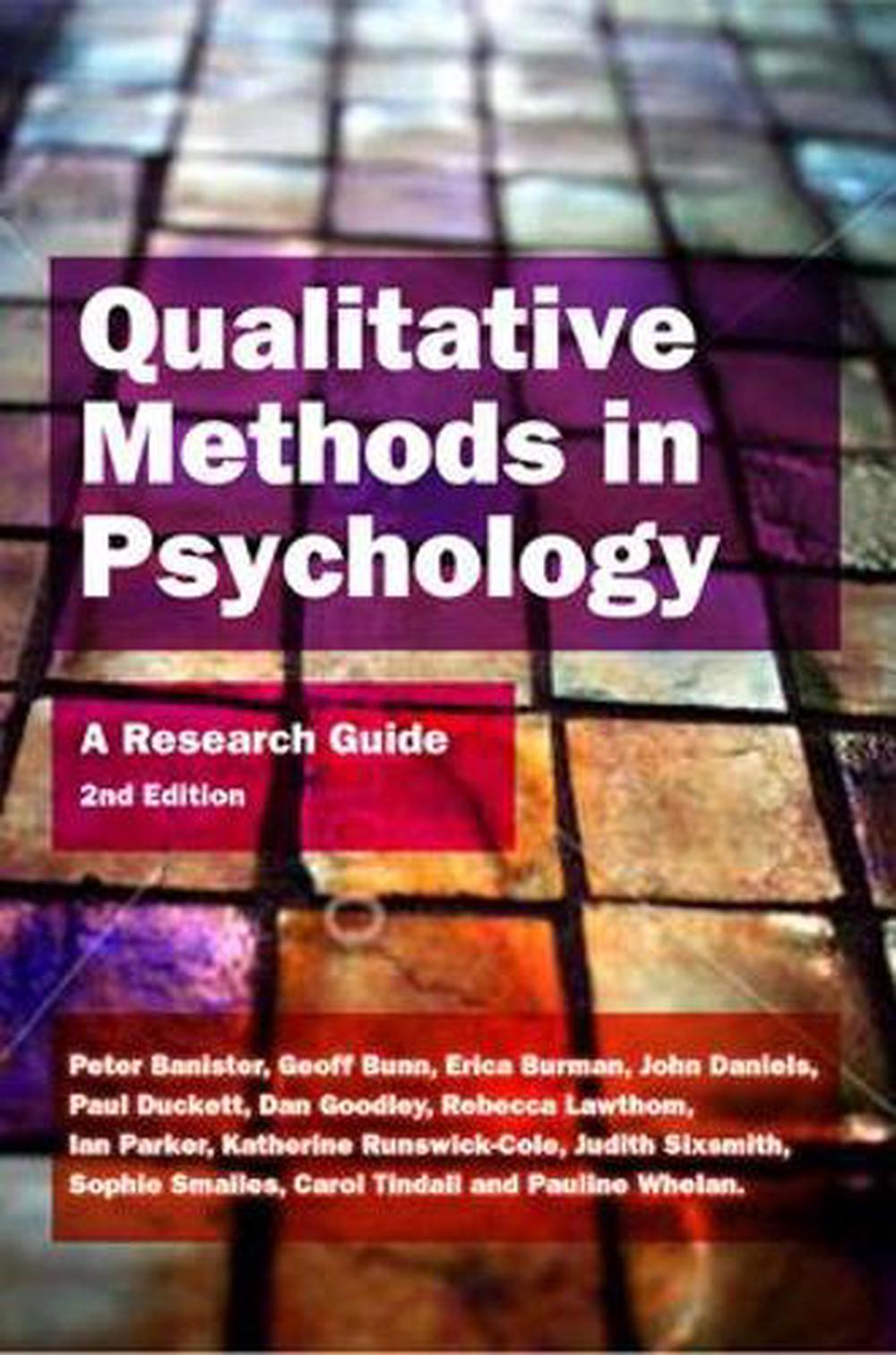 Qualitative Methods In Psychology: A Research Guide, 2nd Edition, 9780335243051