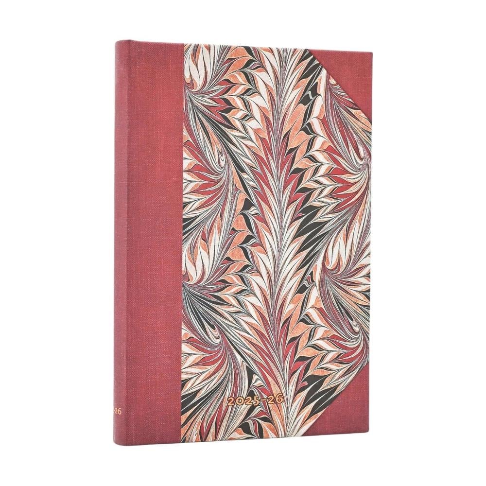 2026 Rubedo (Cockerell Marbled Paper) Mini 18-month Horizontal Hardcover Flexi Dayplanner 2025-2026 (Elastic Band Closure) by Paperblanks - ISBN: 9780349707068