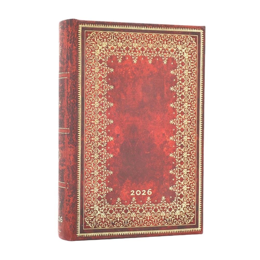 2026 Foiled (Old Leather Collection) Mini 12-month Day-at-a-Time Hardcover Flexi Dayplanner 2026 (Elastic Band Closure) by Paperblanks - ISBN: 9780349707211