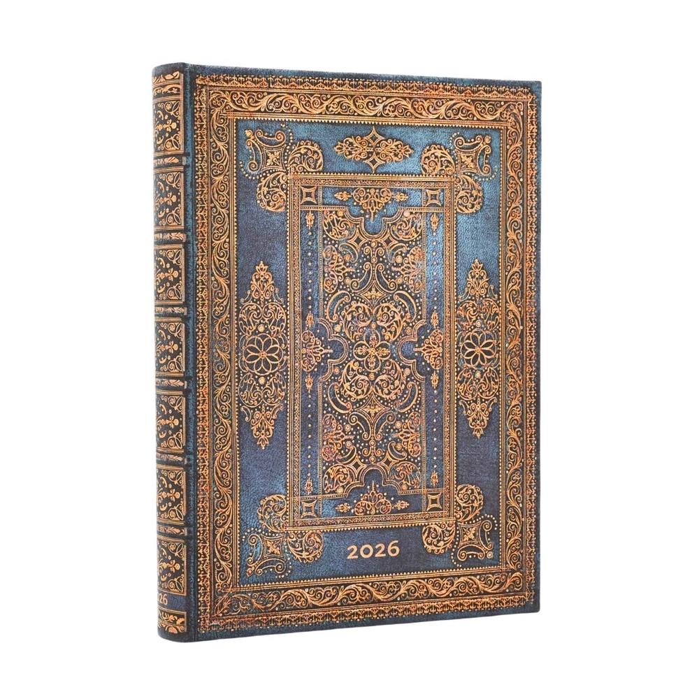 2026 Blue Luxe (Luxe Design) Midi 12-month Day-at-a-Time Hardcover Flexi Dayplanner 2026 (Elastic Band Closure) by Paperblanks - ISBN: 9780349707518
