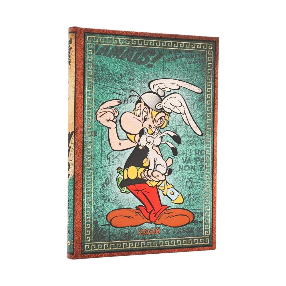 2026 Asterix the Gaul (The Adventures of Asterix) Midi 12-month Horizontal Hardcover Flexi Dayplanner 2026 (Elastic Band Closure), 9780349707563