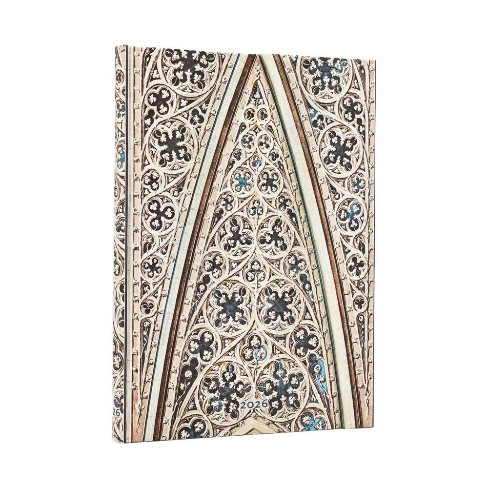 2026 Vault of the Milan Cathedral (Duomo di Milano) Midi 12-month Horizontal Hardcover Flexi Dayplanner 2026 (Wrap Closure) by Paperblanks - ISBN: 9780349707648