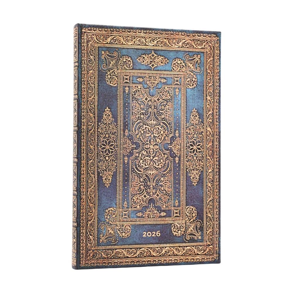 2026 Blue Luxe (Luxe Design) Maxi 12-month Horizontal Hardcover Flexi Dayplanner 2026 (Elastic Band Closure) by Paperblanks - ISBN: 9780349707853