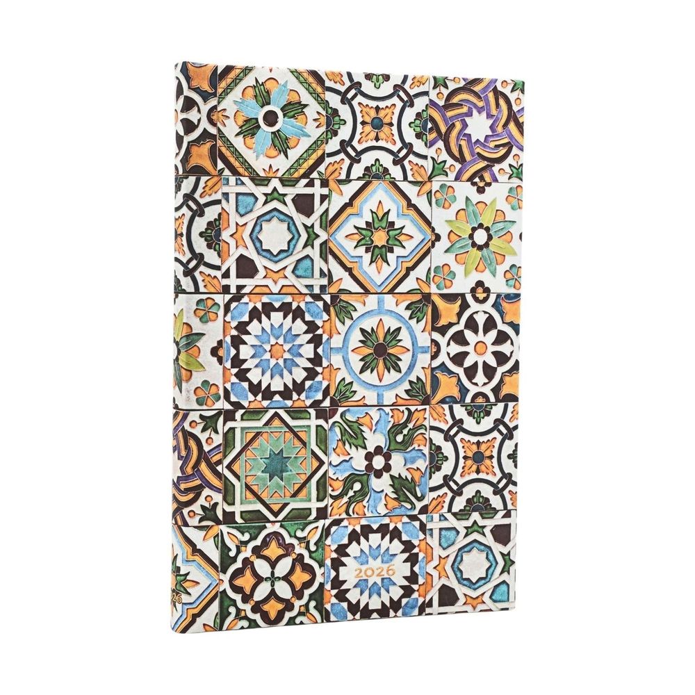 2026 Porto (Portuguese Tiles) Maxi 12-month Horizontal Hardcover Flexi Dayplanner 2026 (Elastic Band Closure) by Paperblanks - ISBN: 9780349707884