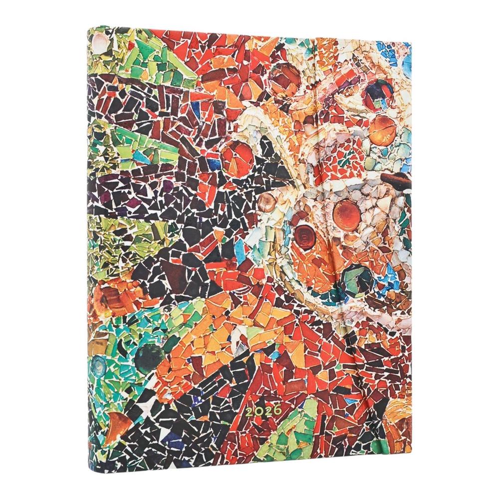 2026 Gaudi's Sun (Gaudi’s Mosaics) Ultra 12-month Day-at-a-Time Hardcover Flexi Dayplanner 2026 (Wrap Closure) by Paperblanks - ISBN: 9780349707969