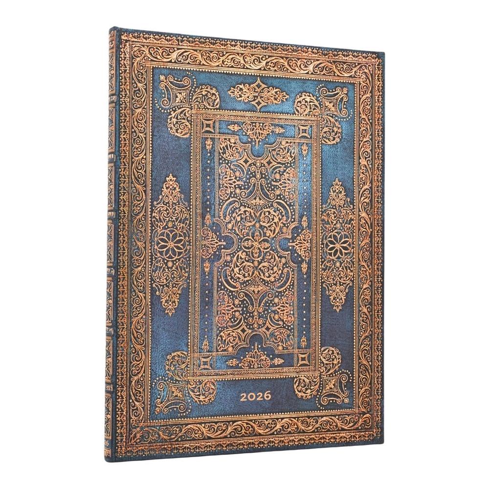 2026 Blue Luxe (Luxe Design) Grande 12-month Vertical Hardcover Flexi Dayplanner 2026 (Elastic Band Closure) by Paperblanks - ISBN: 9780349708171