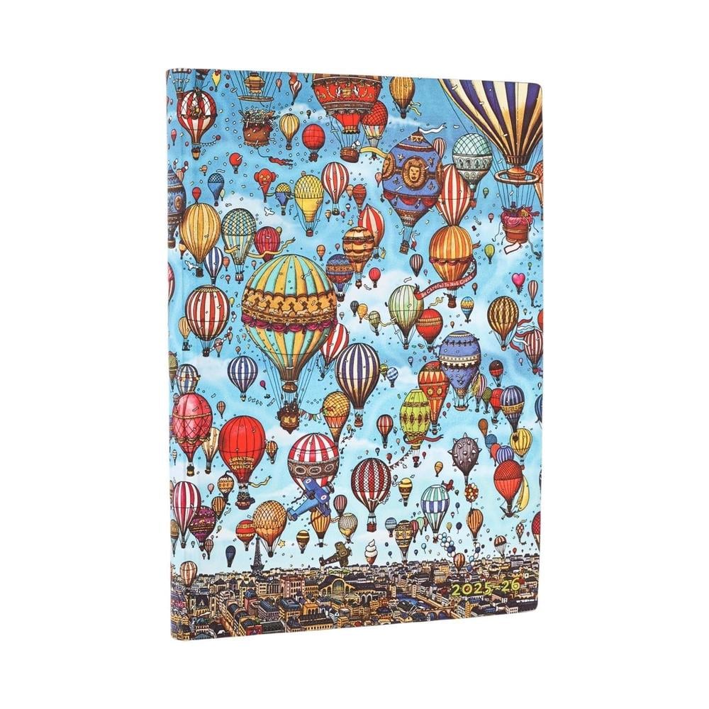 2026 Balloon Festival (Pierre the Maze Detective) Midi 18-month Horizontal Softcover Flexi Dayplanner 2025-2026 (Elastic Band Closure) by Paperblanks - ISBN: 9780349708232