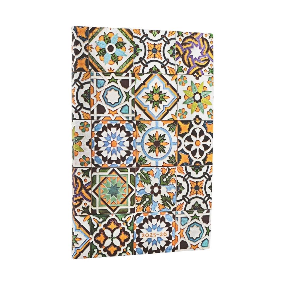 2026 Porto (Portuguese Tiles) Maxi 18-month Vertical Softcover Flexi Dayplanner 2025-2026 (Elastic Band Closure) by Paperblanks - ISBN: 9780349708256