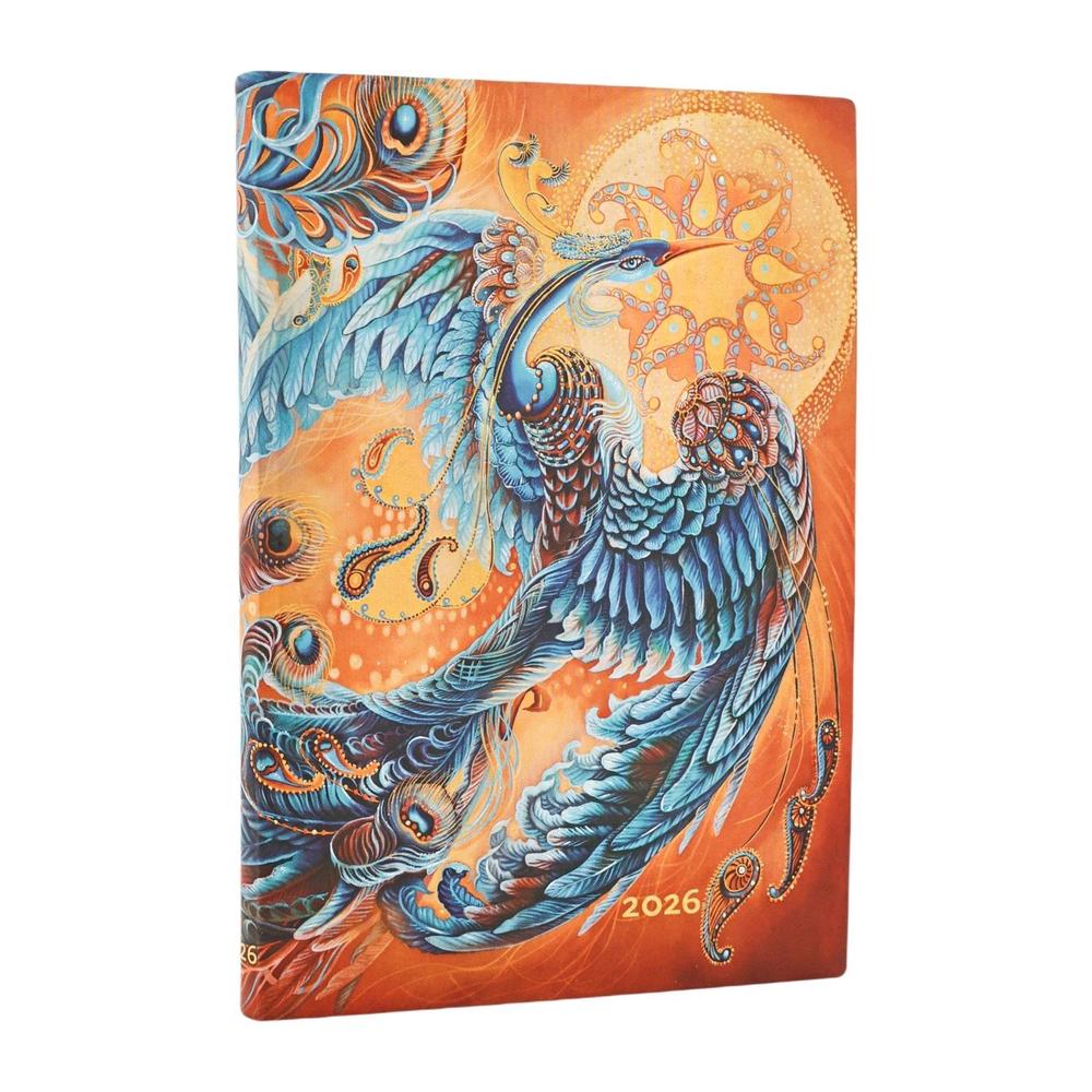 2026 Skybird (Birds of Happiness) Midi 12-month Horizontal Softcover Flexi Dayplanner 2026 (Elastic Band Closure) by Paperblanks - ISBN: 9780349708416