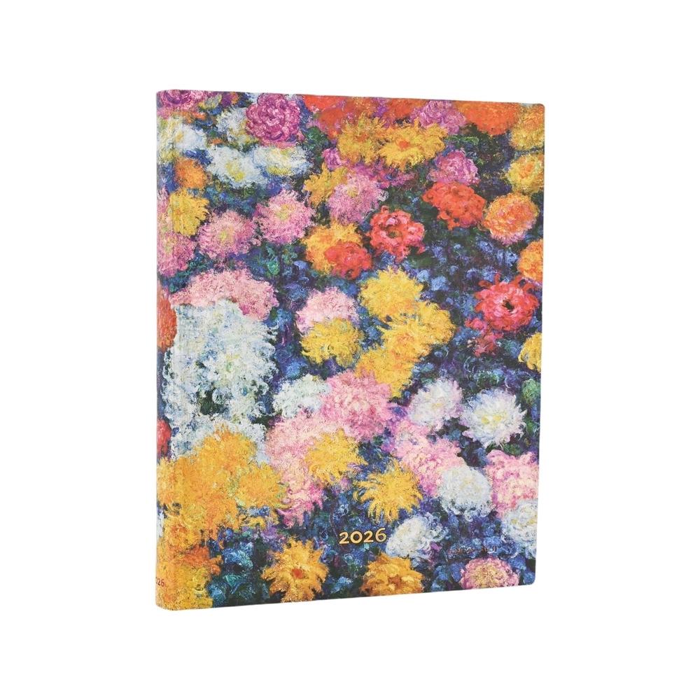 2026 Monet's Chrysanthemums Ultra 12-month Day-at-a-Time Softcover Flexi Dayplanner 2026 (Elastic Band Closure) by Paperblanks - ISBN: 9780349708539