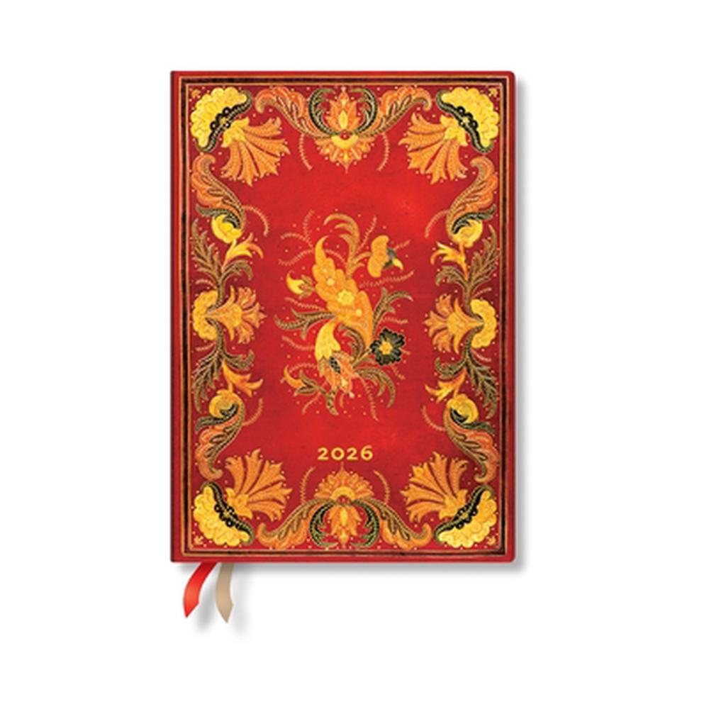 Paperblanks 2026 Fiammetta Fiammetta 12-Month Planner MIDI Horizontal Elastic Band 160 Pg 100 GSM, 9780349710020