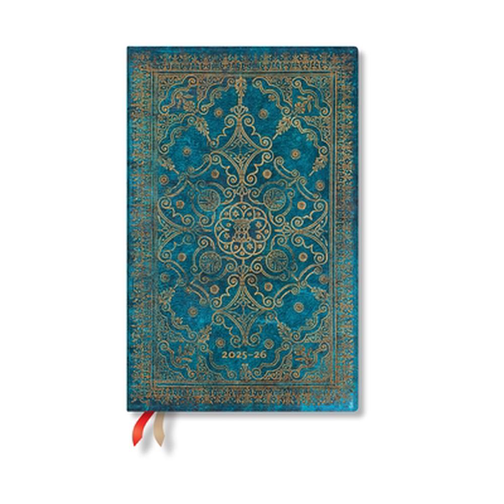 Paperblanks 2025-2026 Azure Equinoxe 18-Month Planner Flexis Maxi Vertical Elastic Band 224 Pg 80 GSM, 9780349710402