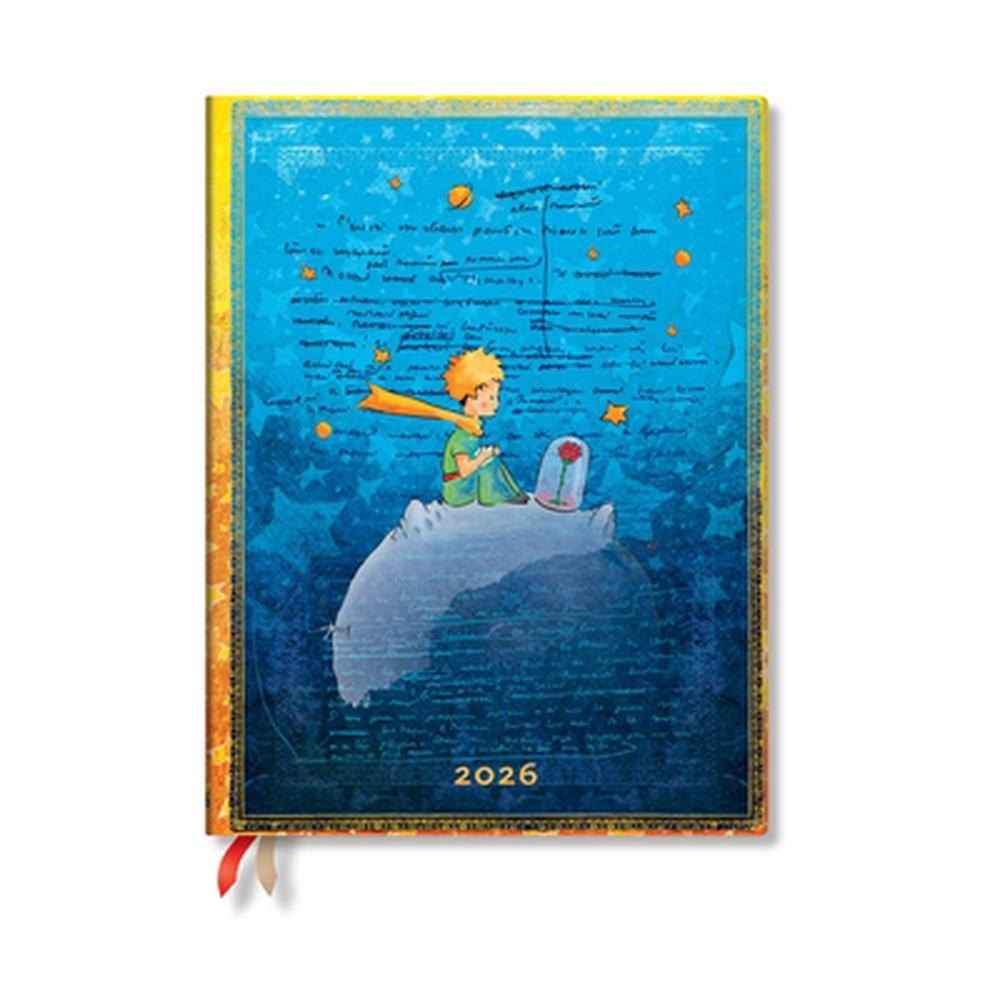 Paperblanks 2026 Saint-Exupéry, the Little Prince Embellished Manuscripts Collection 12-Month Planner Flexis Ultra Vertical Elastic Band 176 Pg 100 GSM, 9780349710693