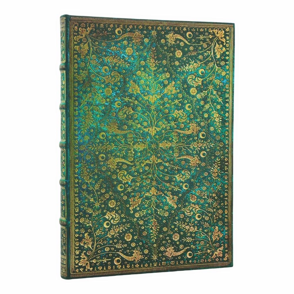 Emerald Flower (Nature’s Grace) Grande Lined Hardcover Journal (Elastic Band Closure) by Paperblanks - ISBN: 9780349713113