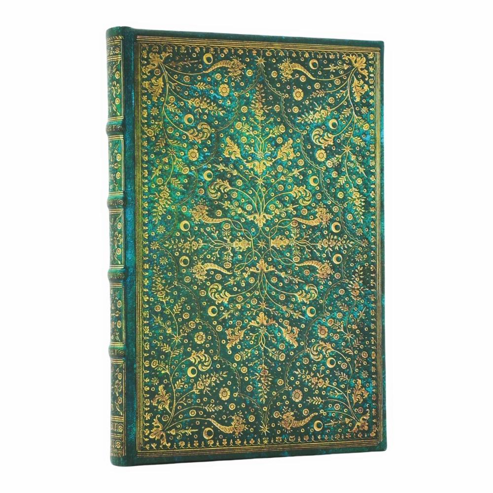 Emerald Flower (Nature’s Grace) Mini Lined Hardcover Journal (Elastic Band Closure) by Paperblanks - ISBN: 9780349713175