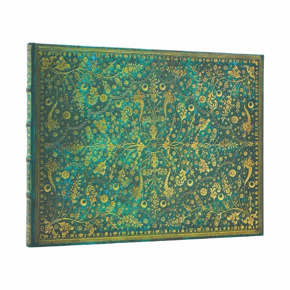 Emerald Flower (Nature’s Grace) Guest Book Unlined Hardcover Journal by Paperblanks - ISBN: 9780349713205