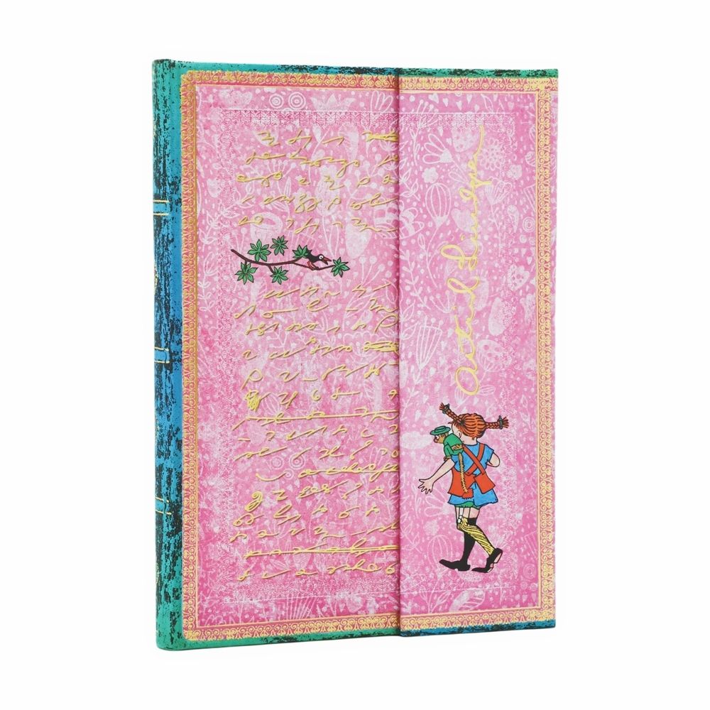 Astrid Lindgren, Pippi Longstocking (Embellished Manuscripts Collection) Midi Unlined Hardcover Journal (Wrap Closure) by Paperblanks - ISBN: 9780349713281