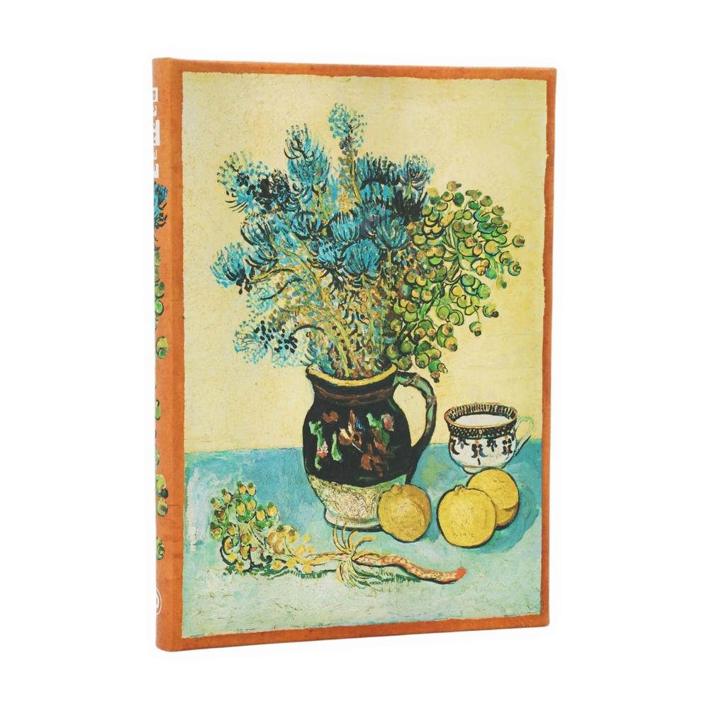 Van Gogh’s Still Life Midi Lined Hardcover Journal (Elastic Band Closure) by Paperblanks - ISBN: 9780349713373