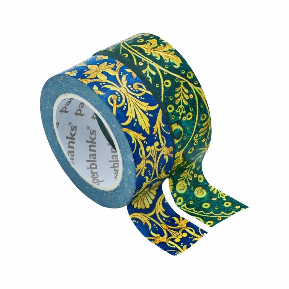 Emerald Flower/Silk Sky Washi Tape (Mixed Pack) by Paperblanks - ISBN: 9780349714066