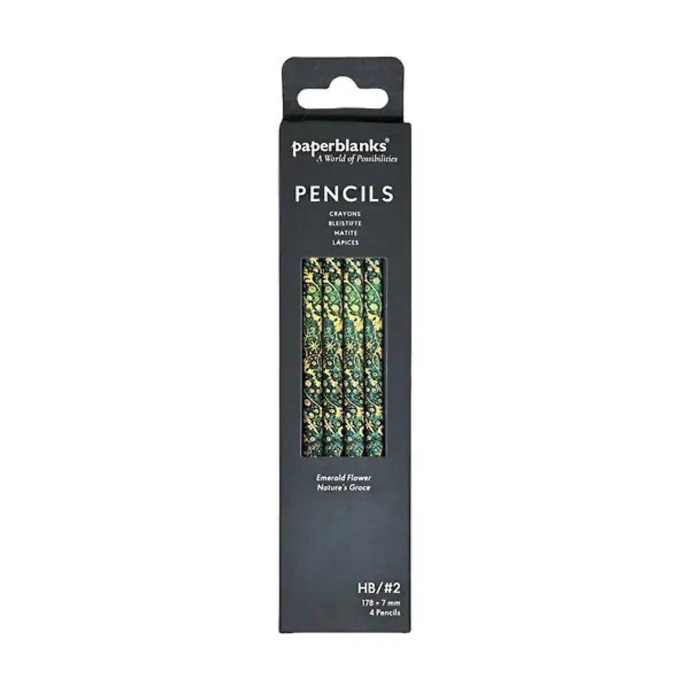 Emerald Flower (Nature’s Grace) Pencil (4 Pack) by Paperblanks - ISBN: 9780349714219