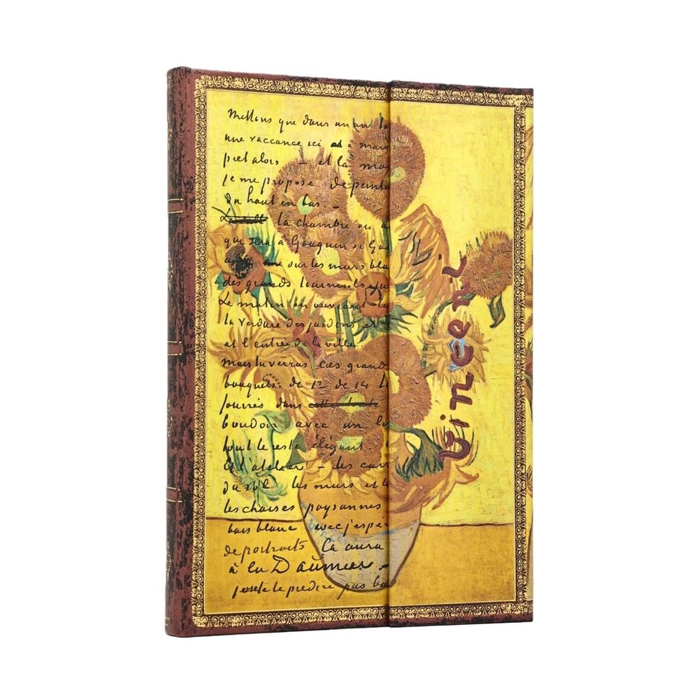 Van Gogh Sunflowers (Embellished Manuscripts Collection) Midi Lined Hardcover Journal (Elastic Band Closure) by Paperblanks - ISBN: 9780349715209