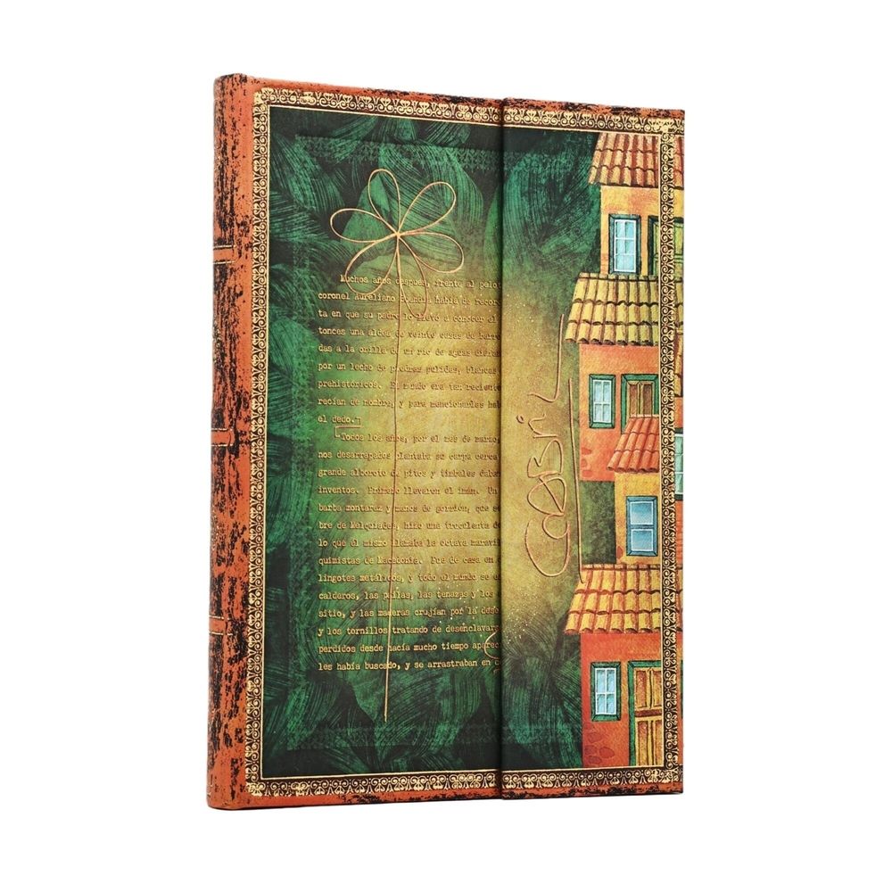Garcia Marquez, One Hundred Years of Solitude (Embellished Manuscripts Collection) Midi Unlined Hardcover Journal (Elastic Band Closure) by Paperblanks - ISBN: 9780349715254
