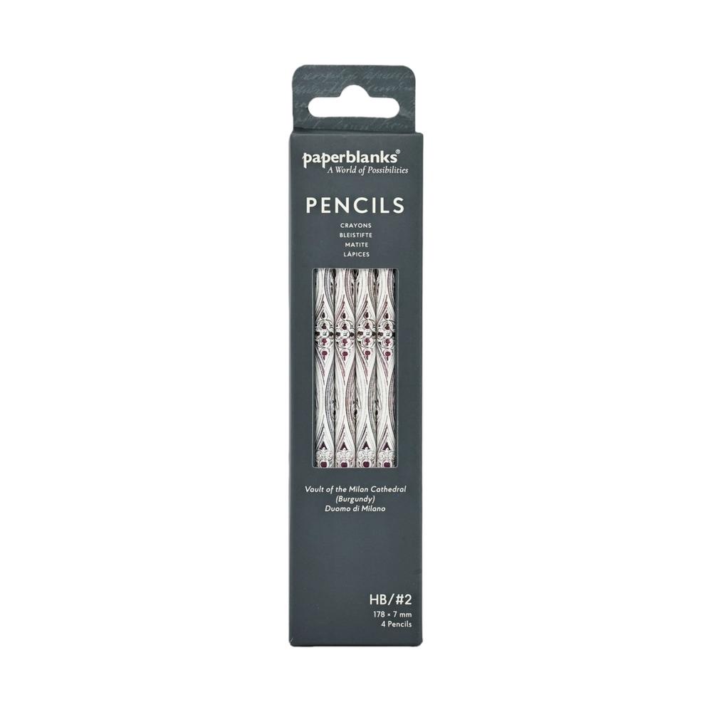 Vault of the Milan Cathedral (Burgundy) (Duomo di Milano) Pencil (4 Pack) by Paperblanks - ISBN: 9780349715940