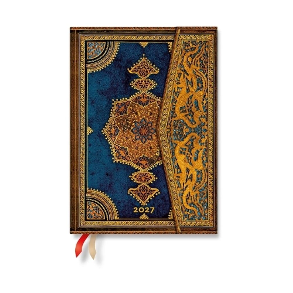 2027 Safavid Indigo MIDI Horizontal Hardcover 12-Month Weekly Planner, 160pg, 100gsm by Paperblanks (Safavid Binding Art) by Paperblanks - ISBN: 9780349716473