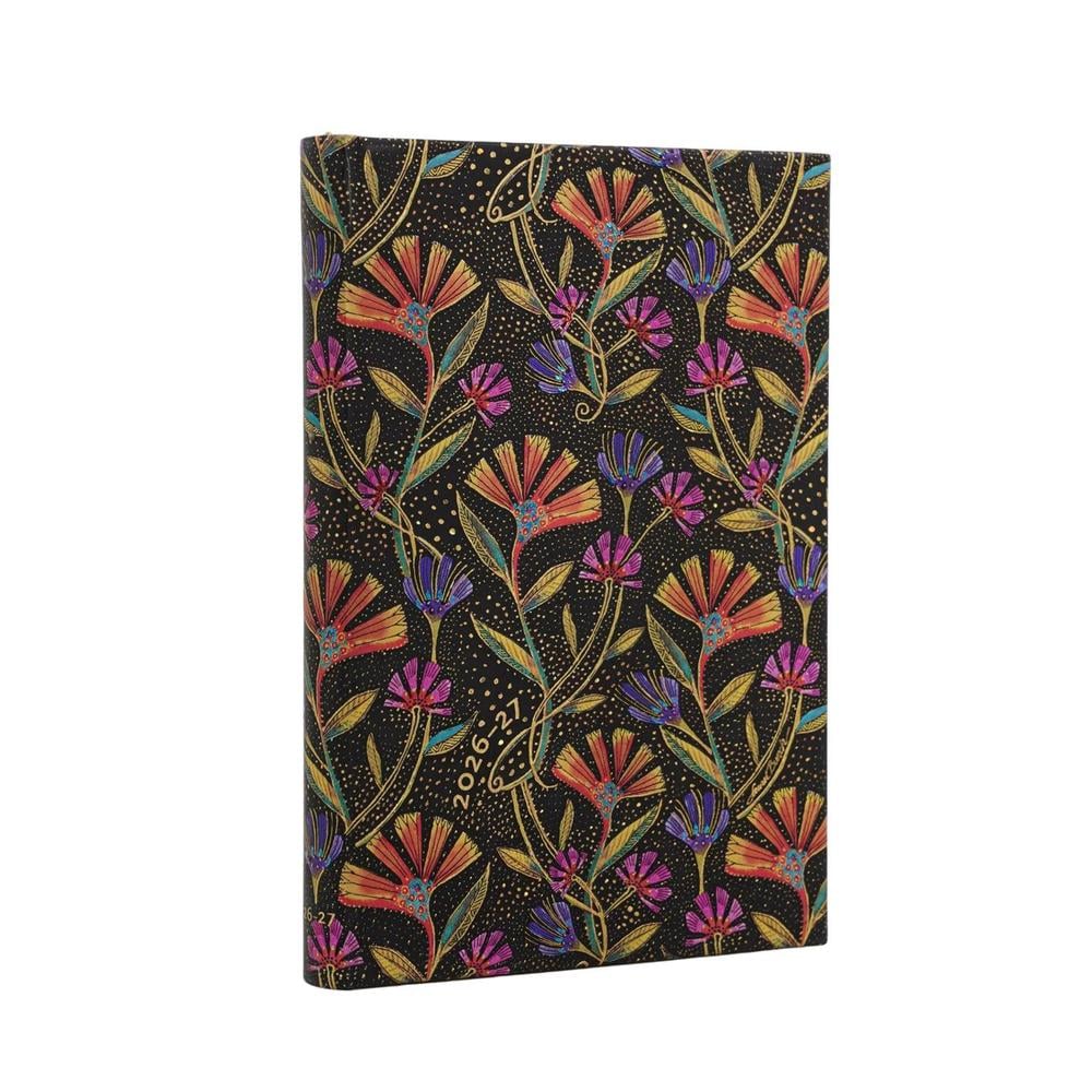 2027 Wild Flowers (Playful Creations) Mini 18-Month Hardcover Dayplanner (Elastic Band Closure) Horizontal by Paperblanks - ISBN: 9780349718767