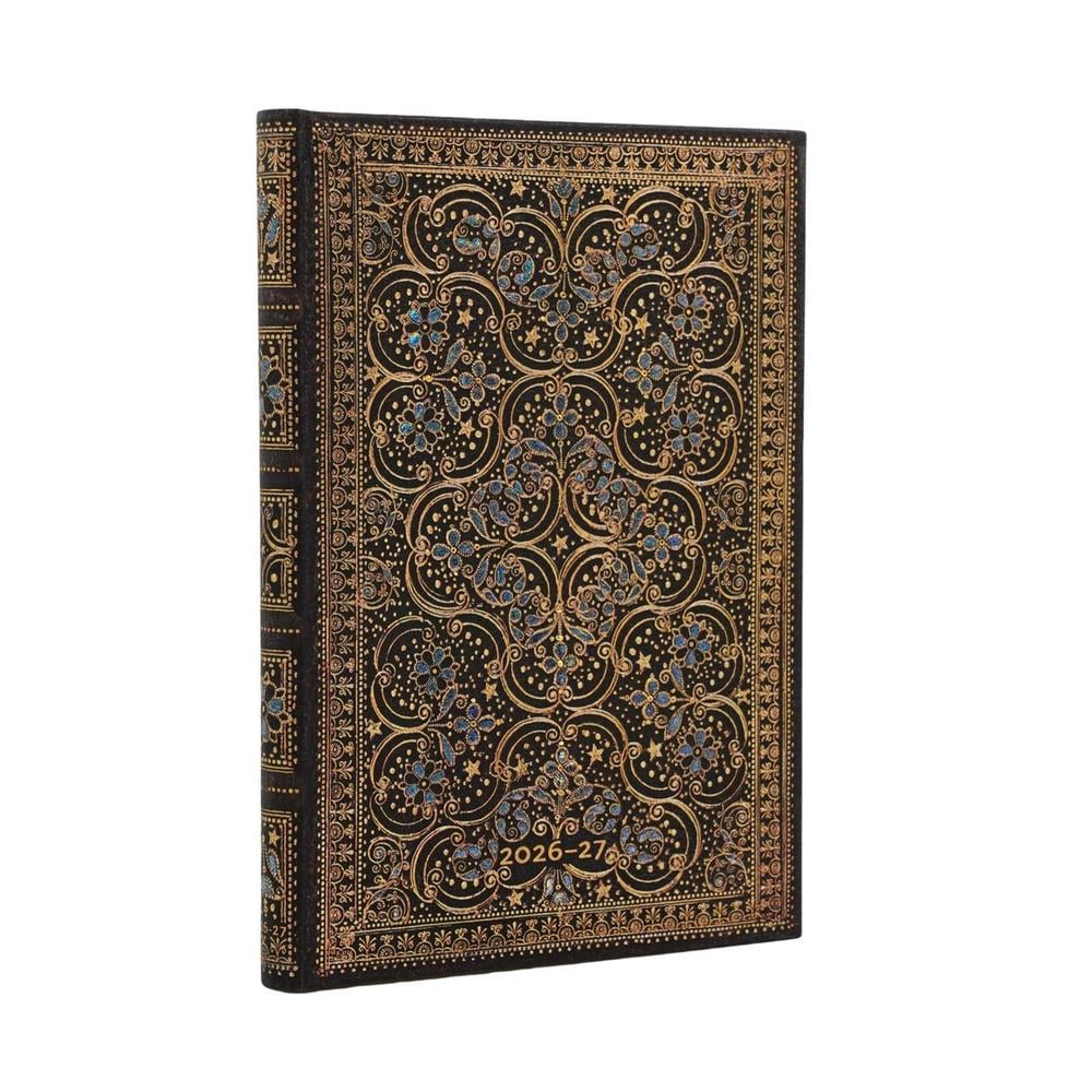 2027 Restoration (The Queen’s Binding) Midi 18-Month Hardcover Dayplanner (Elastic Band Closure) Horizontal by Paperblanks - ISBN: 9780349718804