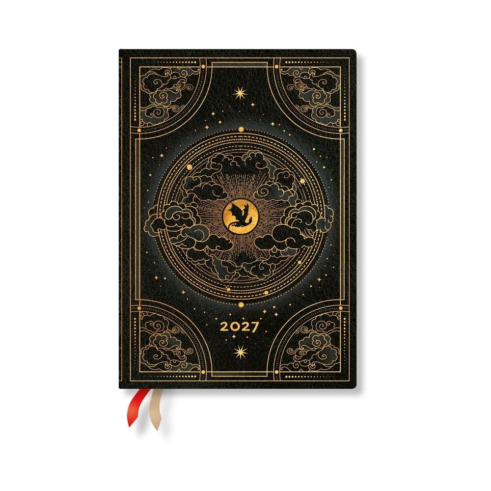 2027 Shadows of Navarre (Fourth Wing) Midi Hardcover 12-Month Dayplanner (Elastic Band Closure) by Paperblanks - ISBN: 9780349719191