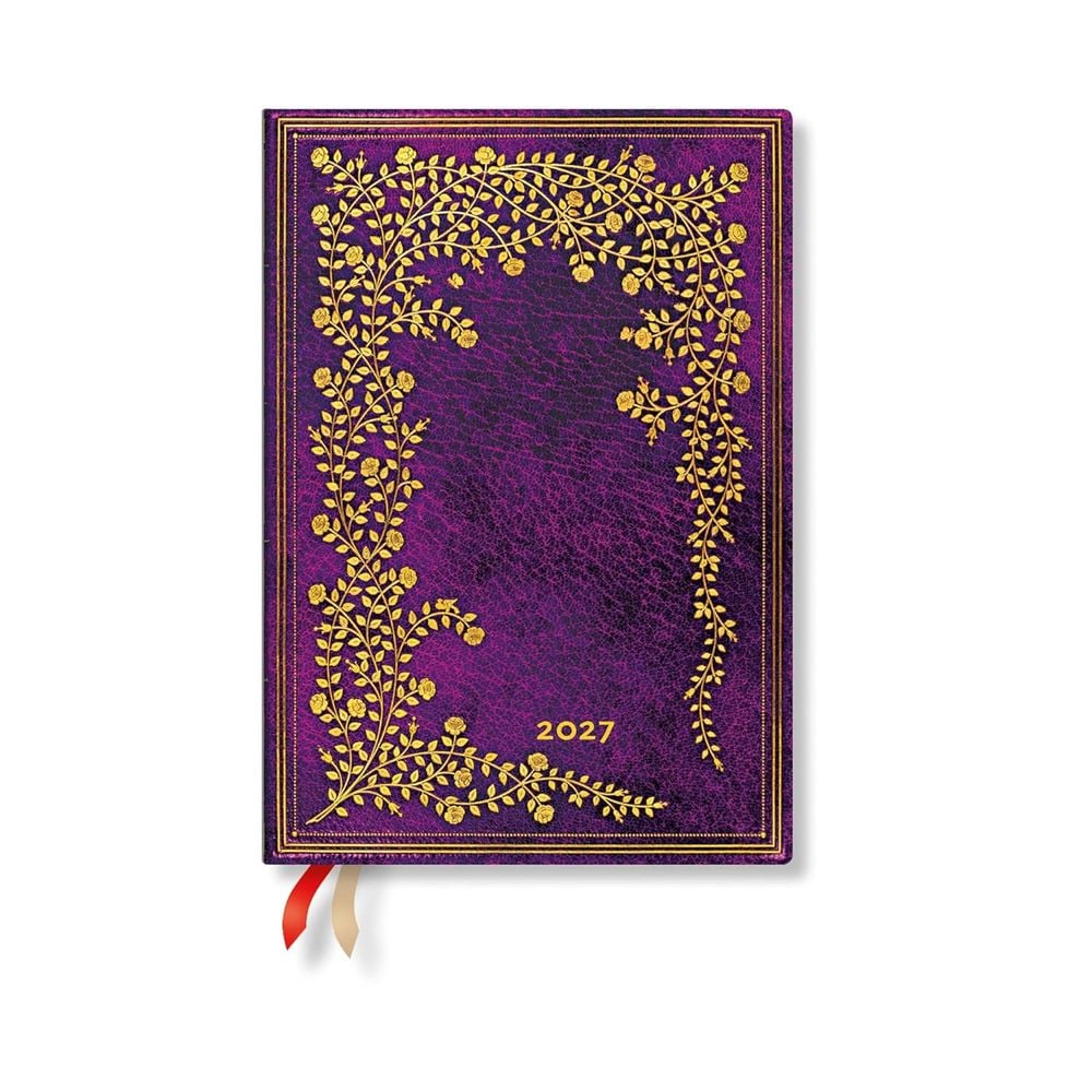 2027 New York Rose (Gilded Age) Midi 12-Month Hardcover Dayplanner (Elastic Band Closure)  Horizontal by Paperblanks - ISBN: 9780349719245