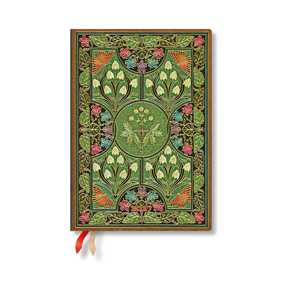 2027 Poetry in Bloom Midi 12-Month Hardcover Dayplanner (Elastic Band Closure) Verso by Paperblanks - ISBN: 9780349719450