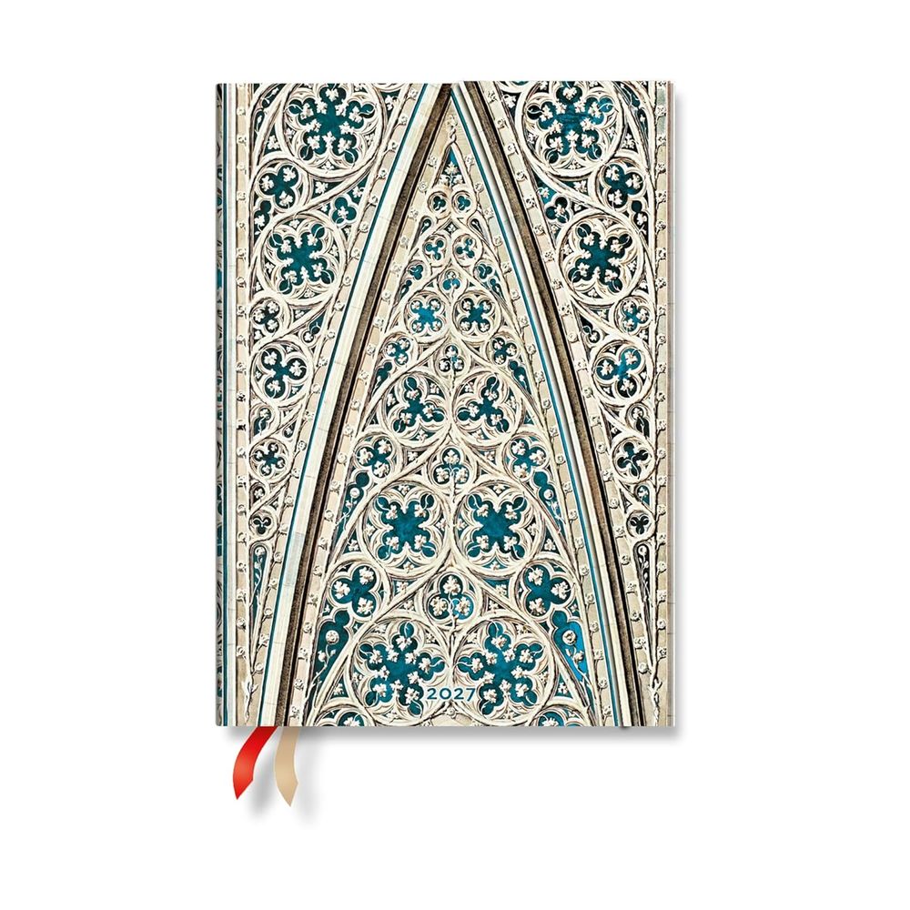 2027 Vault of the Milan Cathedral (Duomo di Milano) Midi 12-Month Hardcover Dayplanner (Wrap Closure) Verso by Paperblanks - ISBN: 9780349719498