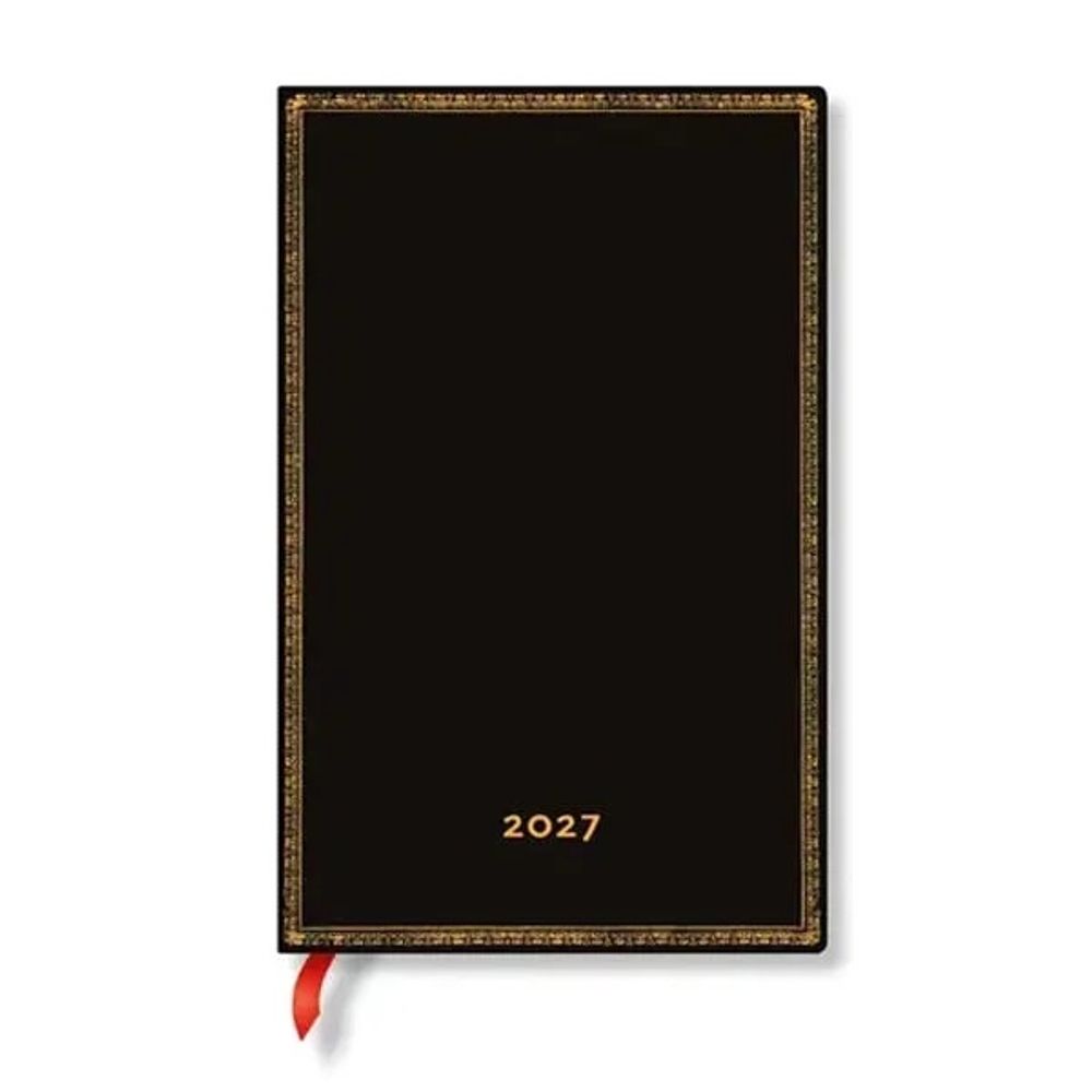 2027 Black Edition Maxi 12-Month Hardcover Dayplanner (Elastic Band Closure) Horizontal by Paperblanks - ISBN: 9780349719504