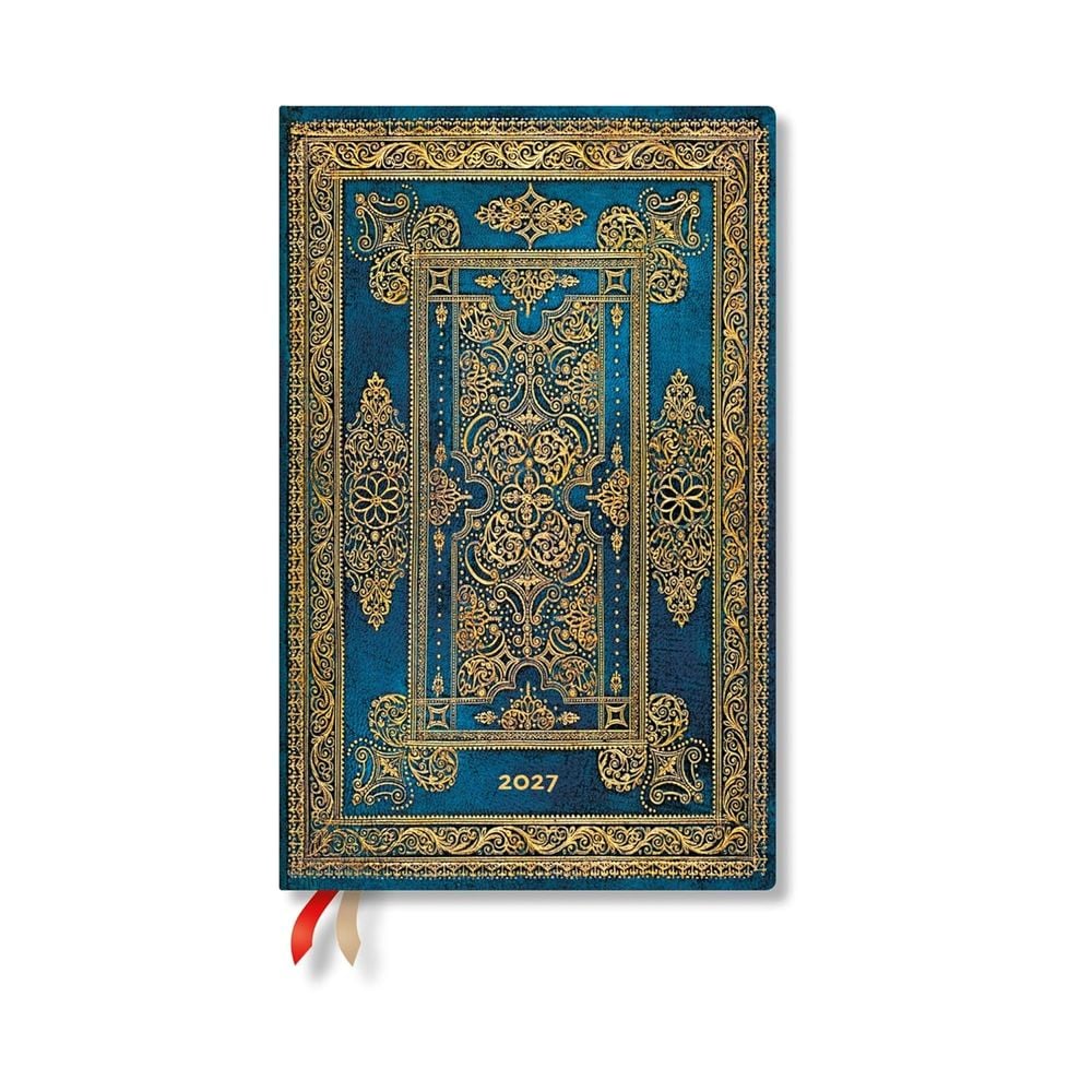 2027 Blue Luxe (Luxe Design) Maxi 12-Month Hardcover Dayplanner (Elastic Band Closure) Horizontal by Paperblanks - ISBN: 9780349719511