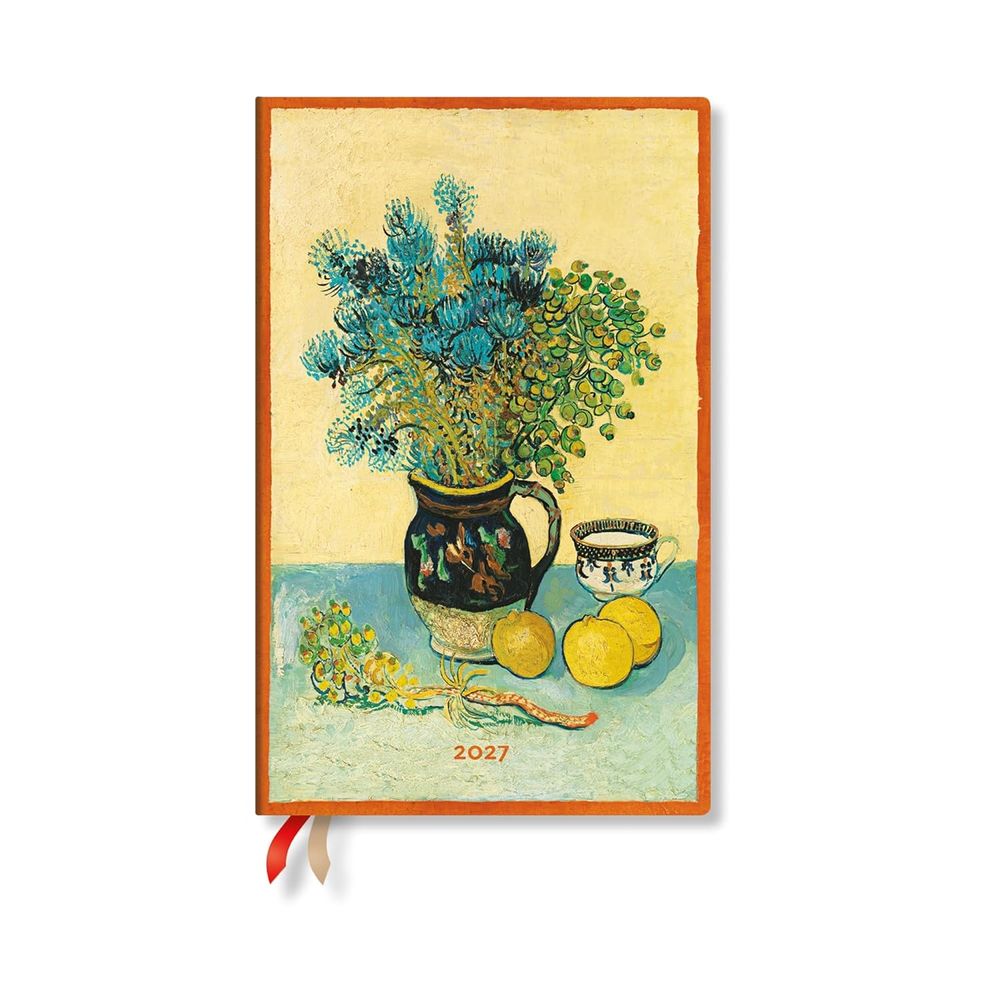 2027 Van Gogh’s Still Life Maxi 12-Month Hardcover Dayplanner (Elastic Band Closure) Vertical by Paperblanks - ISBN: 9780349719597