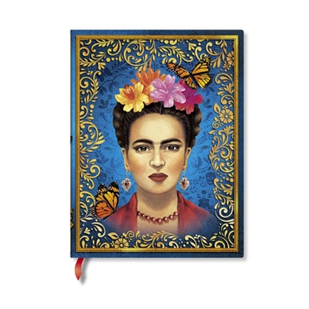The Colourful Portrait (Viva Frida) Midi Unlined Hardcover Journal (Elastic Band Closure) by Paperblanks - ISBN: 9780349719917