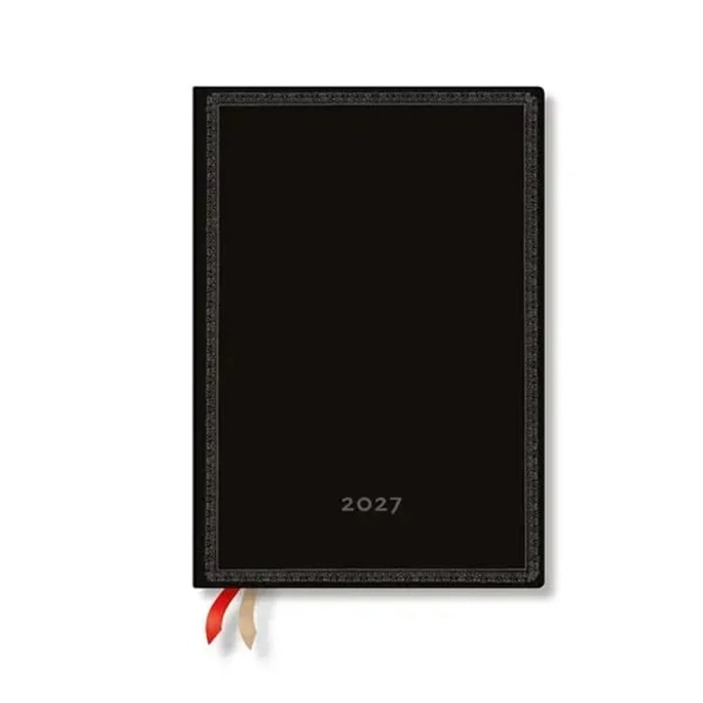 2027 Black Edition Bold Midi 12-Month Softcover Dayplanner (Elastic Band Closure) Horizontal by Paperblanks - ISBN: 9780349719986