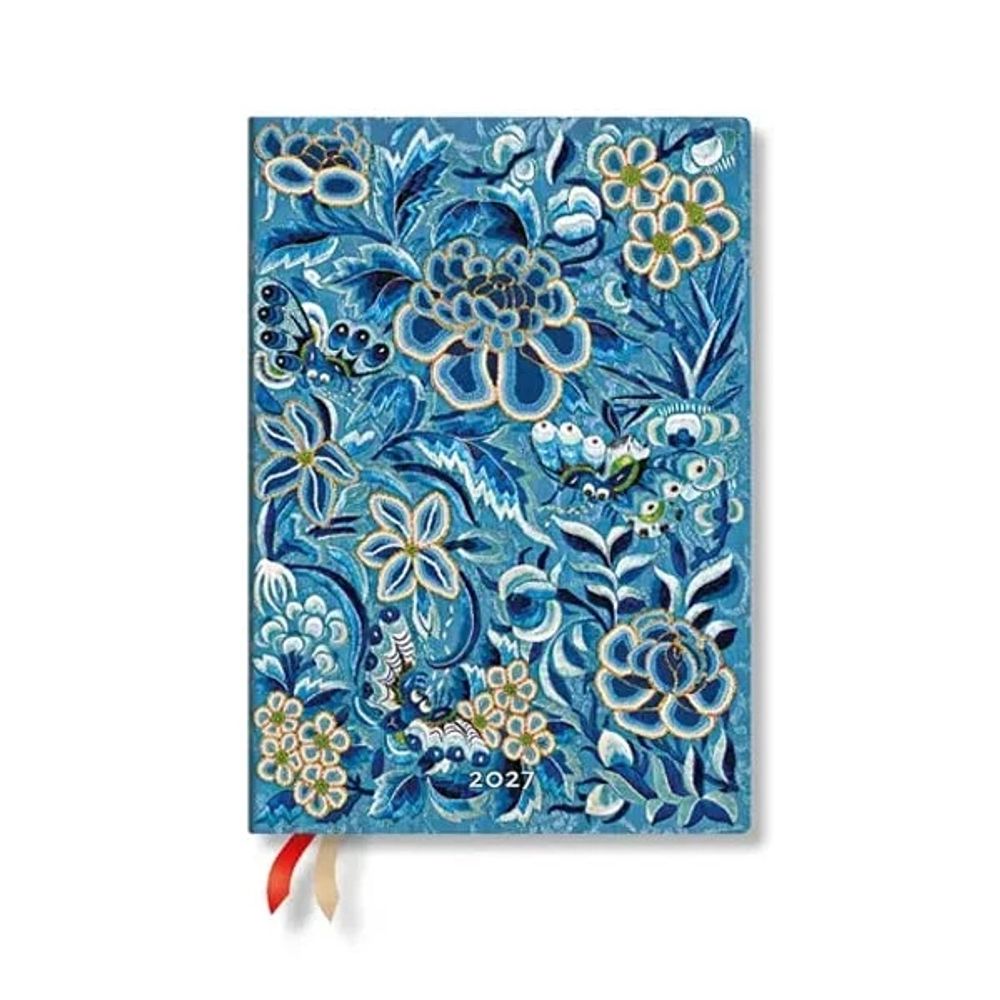 2027 Blue Willow (Celebrate Hanfu) Midi 12-Month Softcover Dayplanner (Elastic Band Closure) Horizontal by Paperblanks - ISBN: 9780349719993