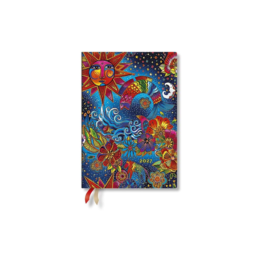 2027 Celestial Magic (Whimsical Creations) Midi 12-Month Softcover Dayplanner (Elastic Band Closure) Horizontal by Paperblanks - ISBN: 9780349720005