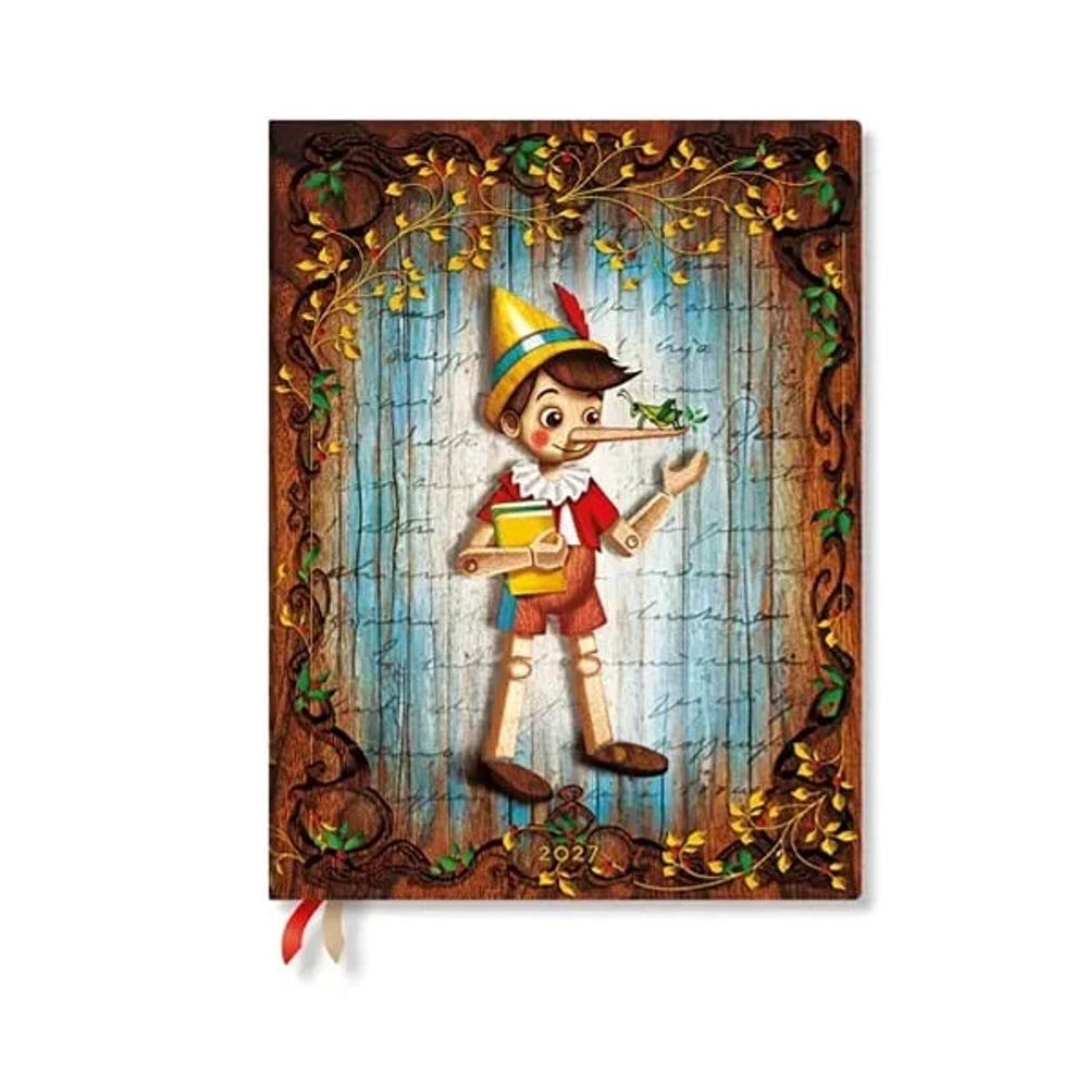 2027 Carlo Collodi, Pinocchio (Fairy Tale Collection) Ultra 12-Month Softcover Dayplanner (Elastic Band Closure) Daily by Paperblanks - ISBN: 9780349720142