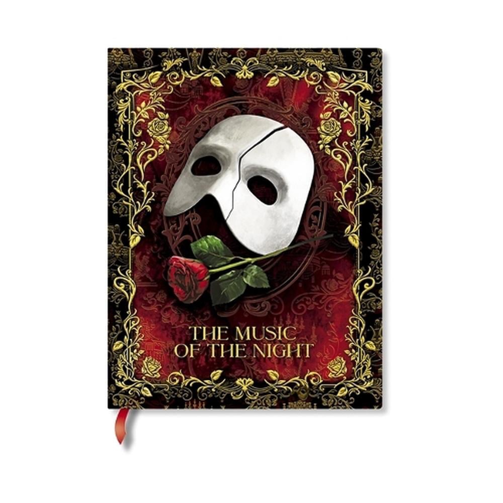 Masked Melody (Phantom of the Opera) Midi Lined Hardcover Journal (Elastic Band Closure) by Paperblanks - ISBN: 9780349723815