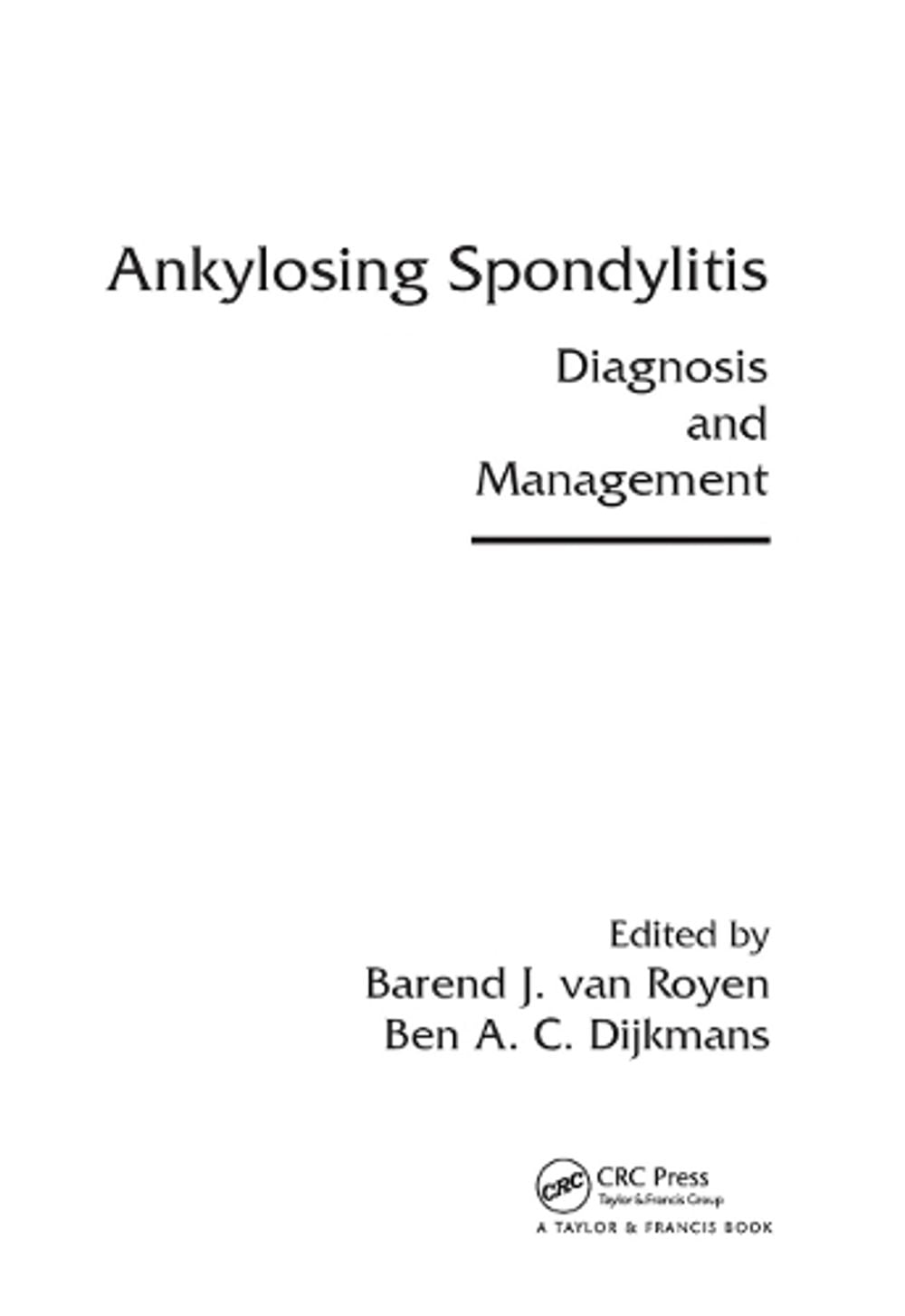 Ankylosing Spondylitis by Barend J. van Royen - ISBN: 9780367453879