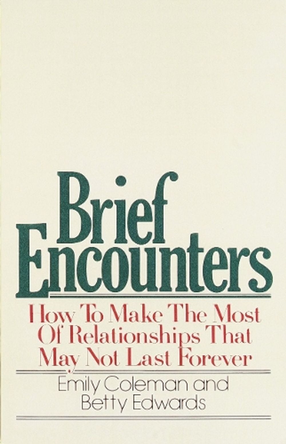 Brief Encounters by Emily Coleman - ISBN: 9780385155793