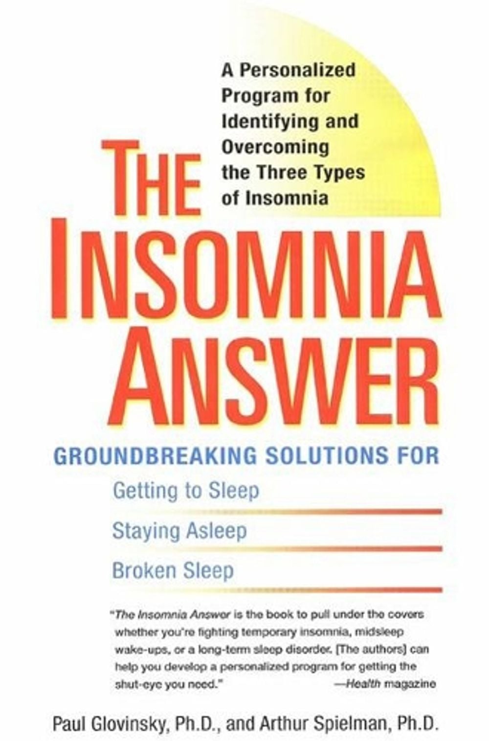 The Insomnia Answer by Paul Glovinsky - ISBN: 9780399532979