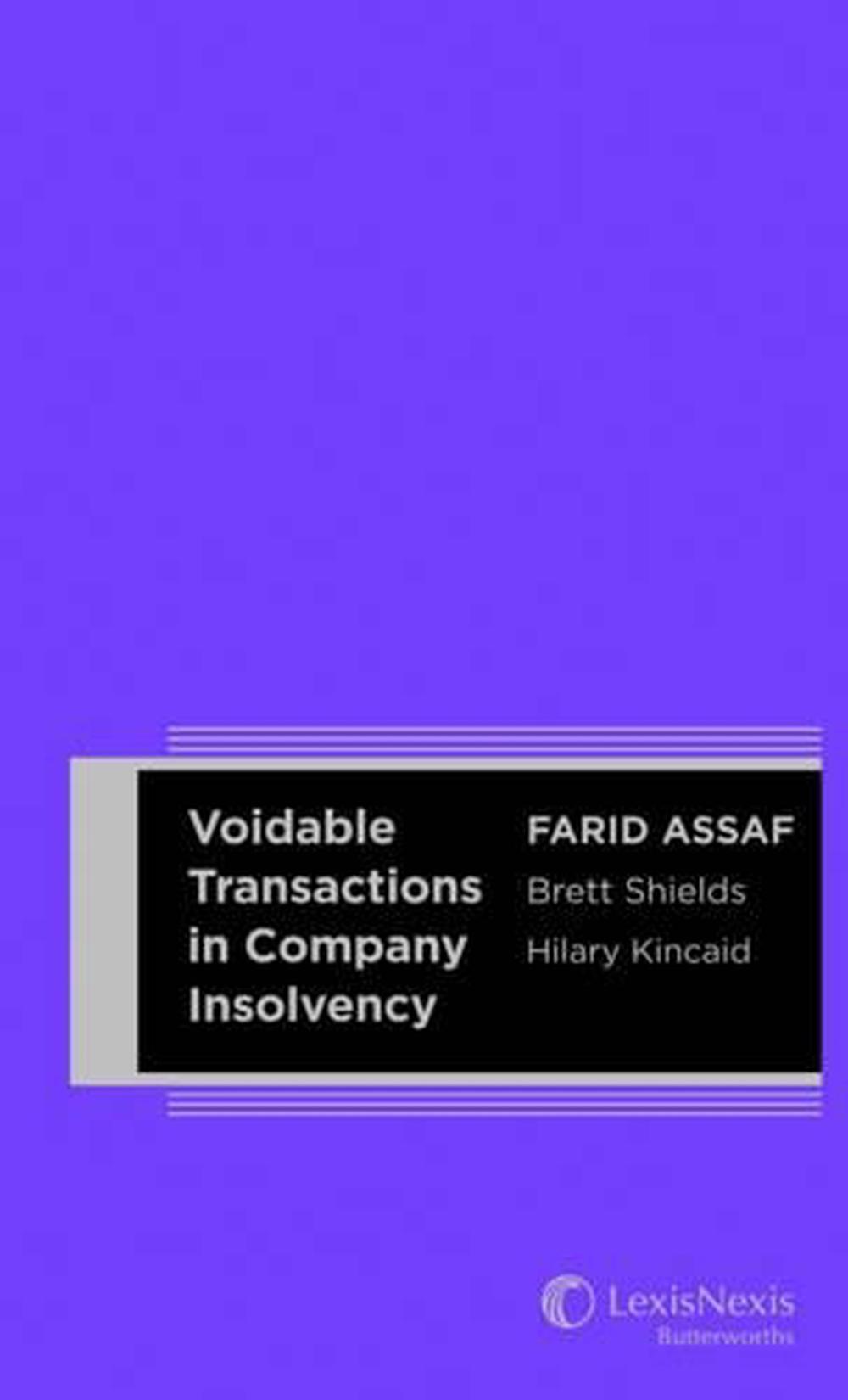 Voidable Transactions in Company Insolvency, 9780409331707