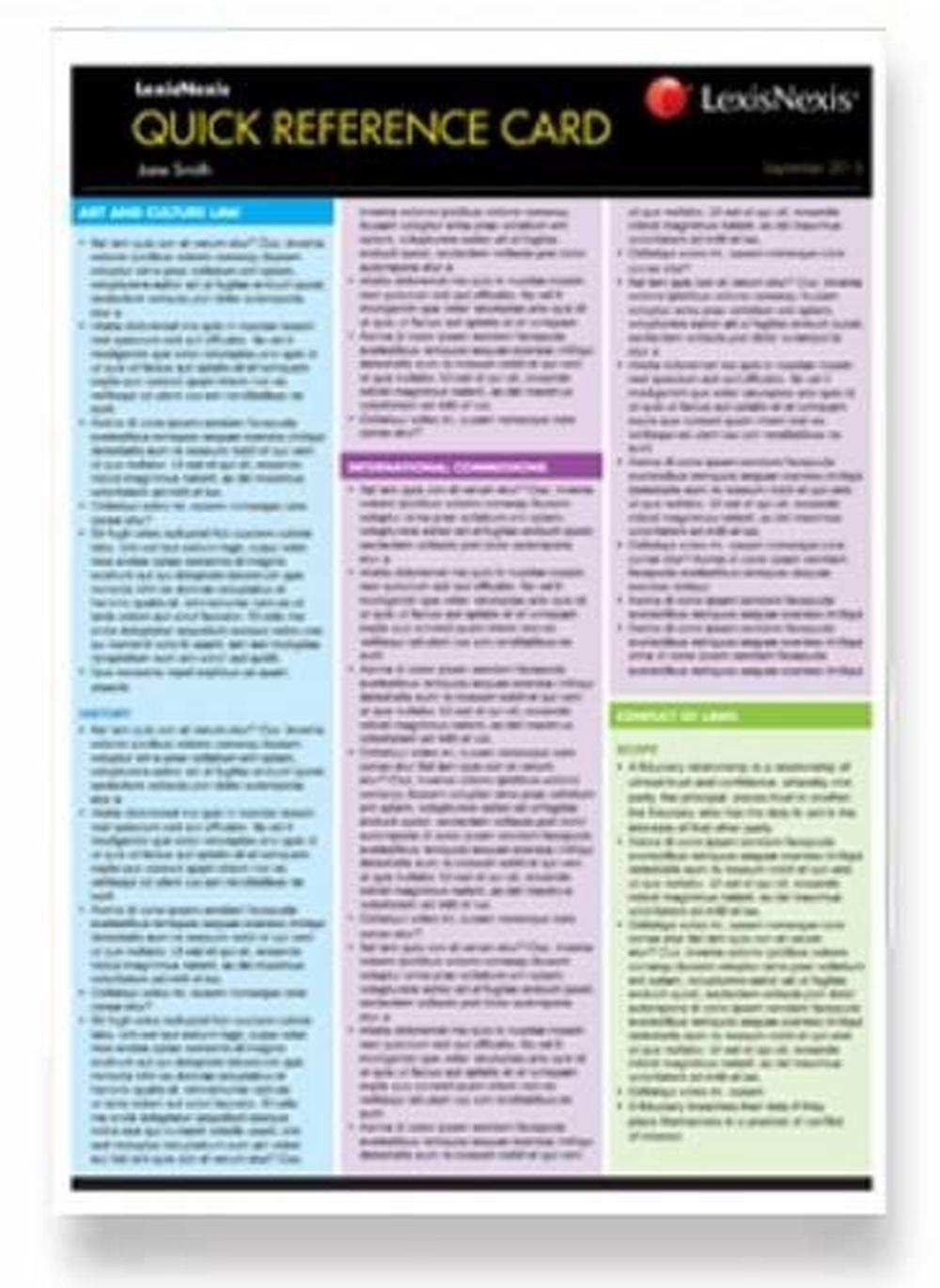 Quick Reference Card – Anti-Discrimination Law in the Workplace, 9780409344820